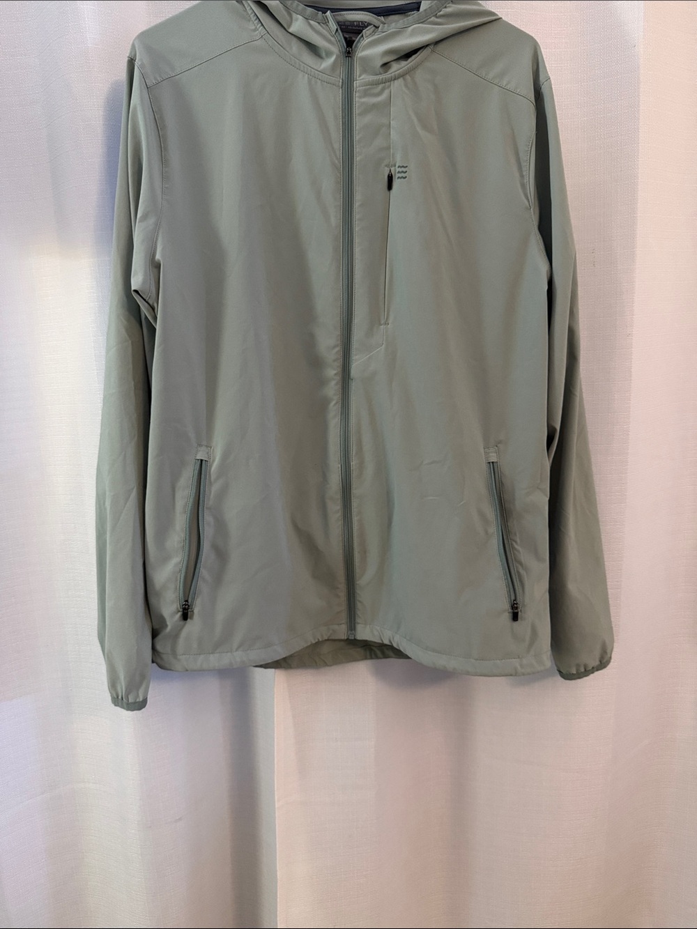 Women’s Free Fly Apparel Lightweight Sage Green Hooded Packable Jacket